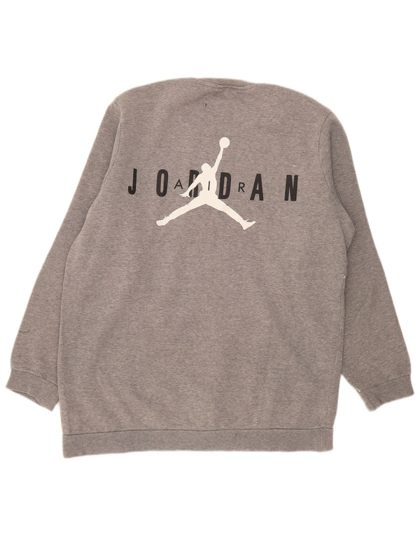 Jordan Sweat-shirt graphique pour homme en coton color block Gris Taille L