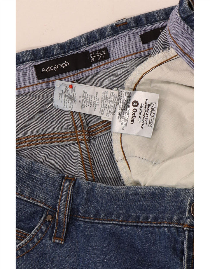 Marks & Spencer Jean droit Autograph homme W42 L27 bleu coton