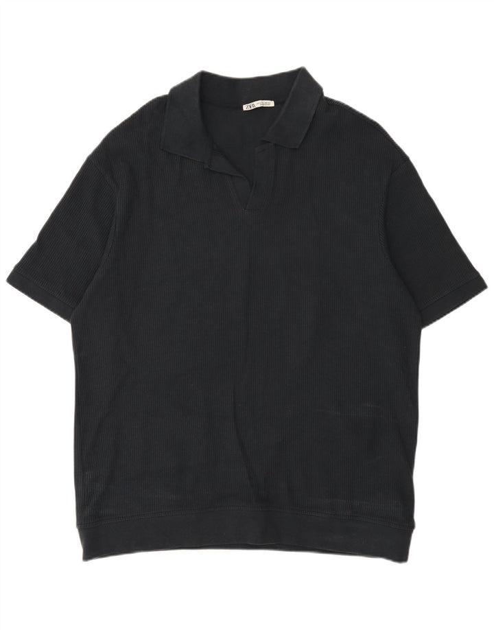 Polo Homme Zara XL Noir Coton