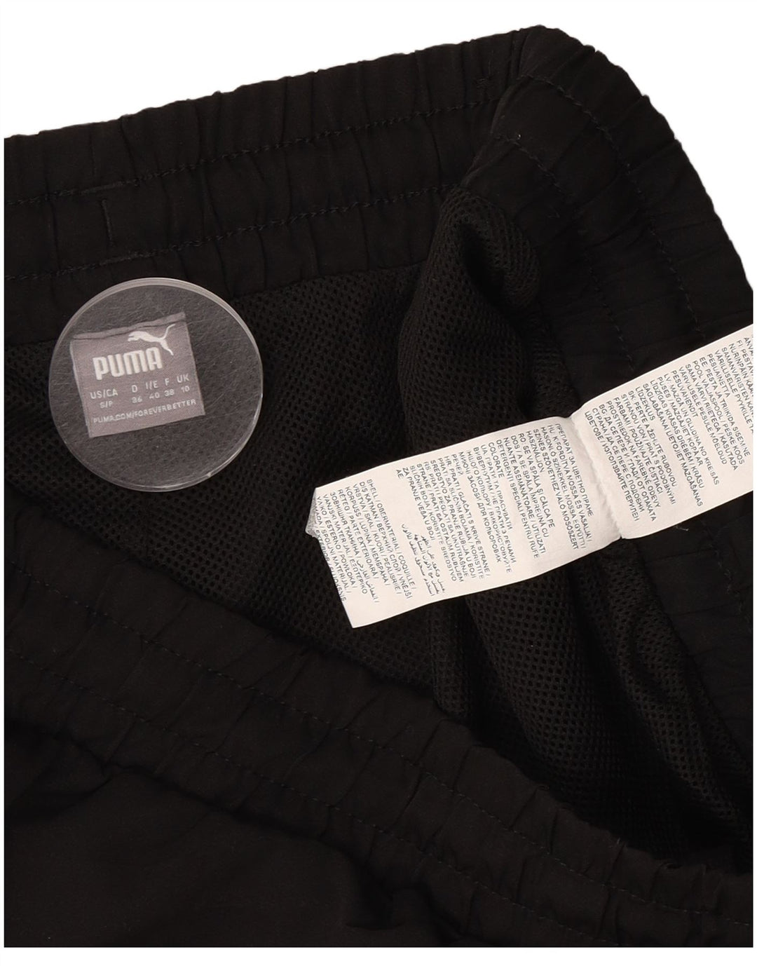 Puma Short de sport pour femme UK 10 Small Noir Polyester