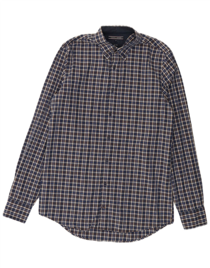 Tommy Hilfiger Chemise Slim Fit Homme Bleu Moyen à Carreaux