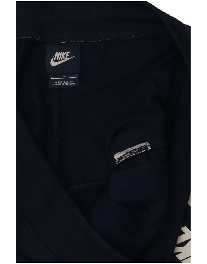 Nike Pantalon de survêtement pour homme Pantalon de jogging Large Bleu marine Colorblock Polyester