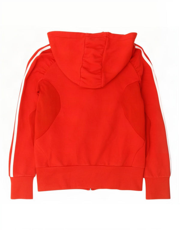 Adidas Climalite Graphic Zip Sweat à capuche pour femme UK 12 Rouge moyen Coton