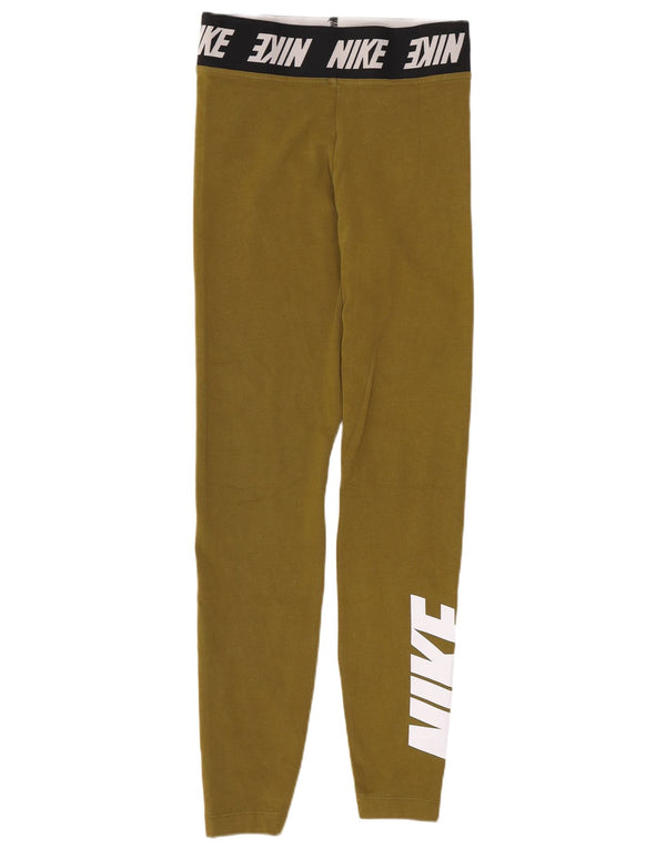 Nike Legging graphique pour femme UK 4 XS Vert Coton Sports