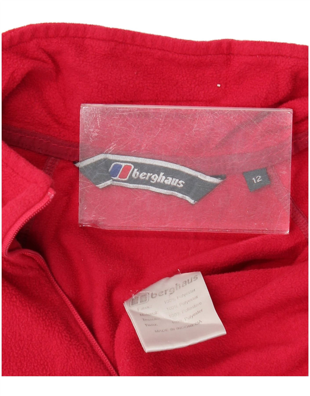 BERGHAUS Pull polaire à col zippé pour femme UK 12 Rose moyen Polyester