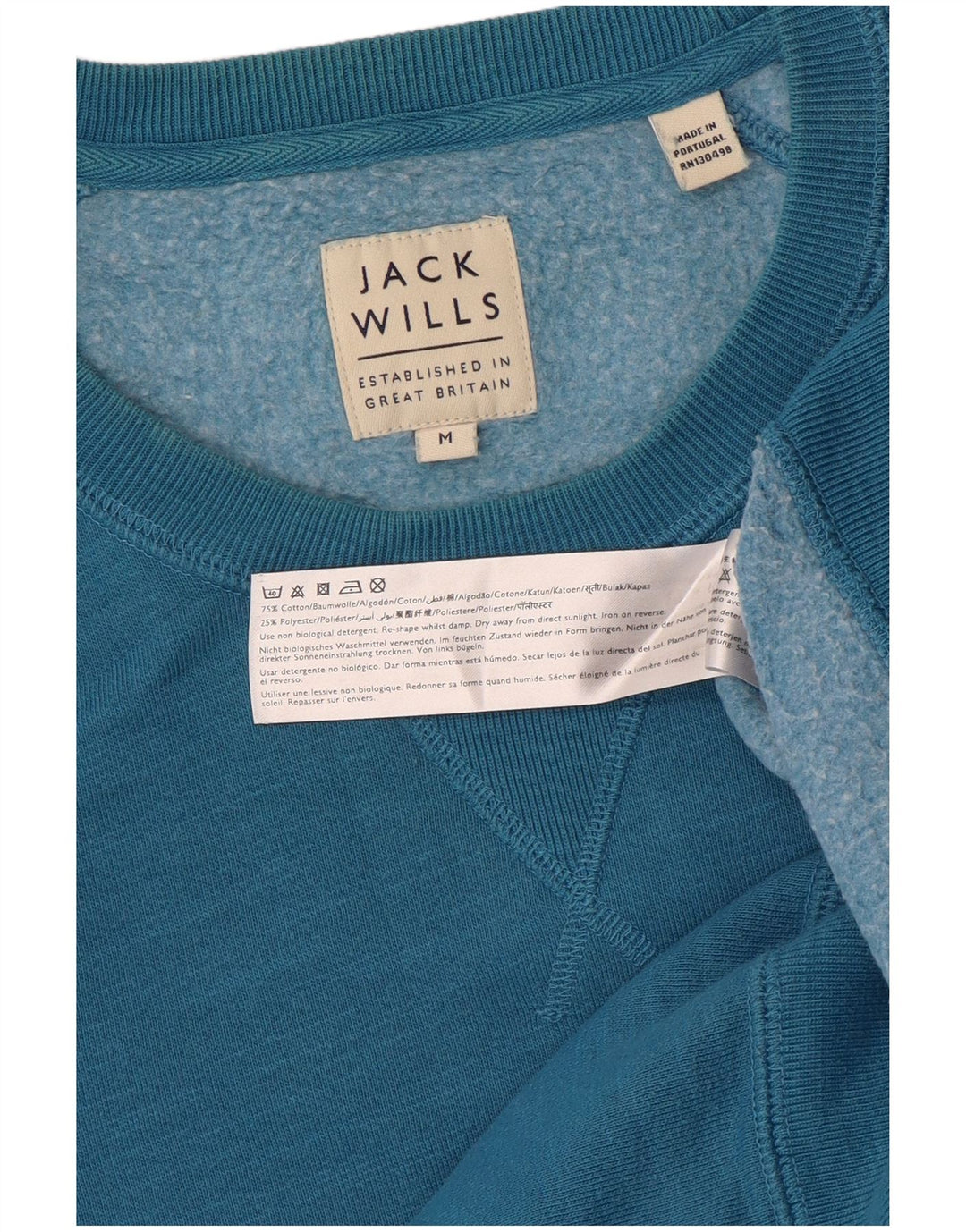 Jack Wills Sweat-Shirt Graphique Homme Bleu Moyen Coton