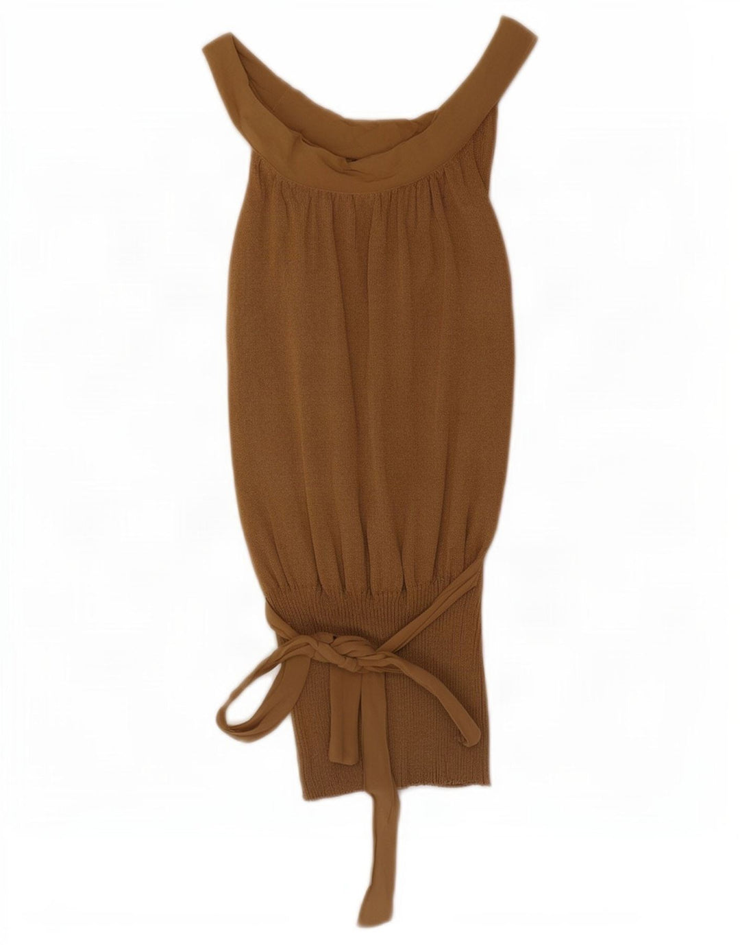 Massimo Dutti Haut à épaules dénudées pour femme UK 14 Large Marron Viscose