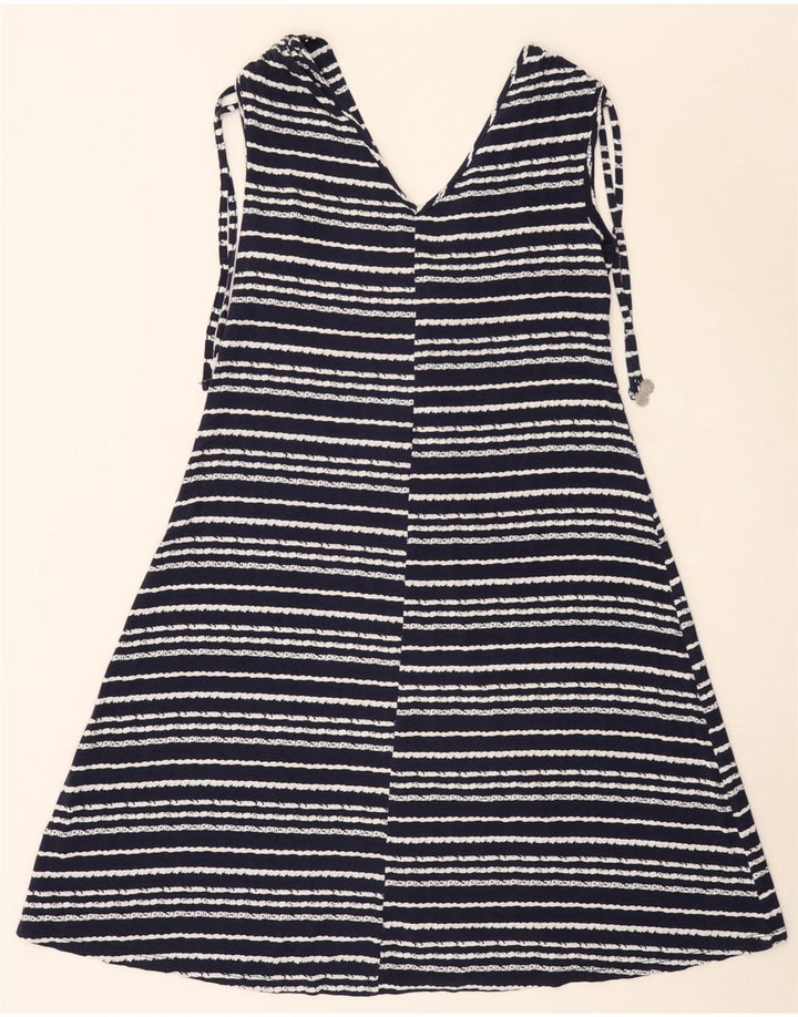 Marks & Spencer Robe trapèze pour femme UK 10 Petit bleu marine rayé