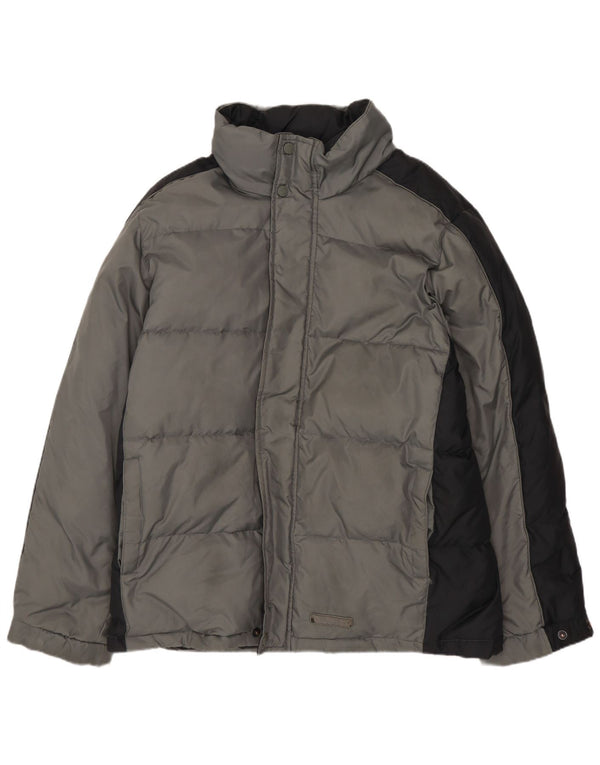 CHAMPION Veste matelassée coupe ample pour homme UK 36 Small Gris Colorblock