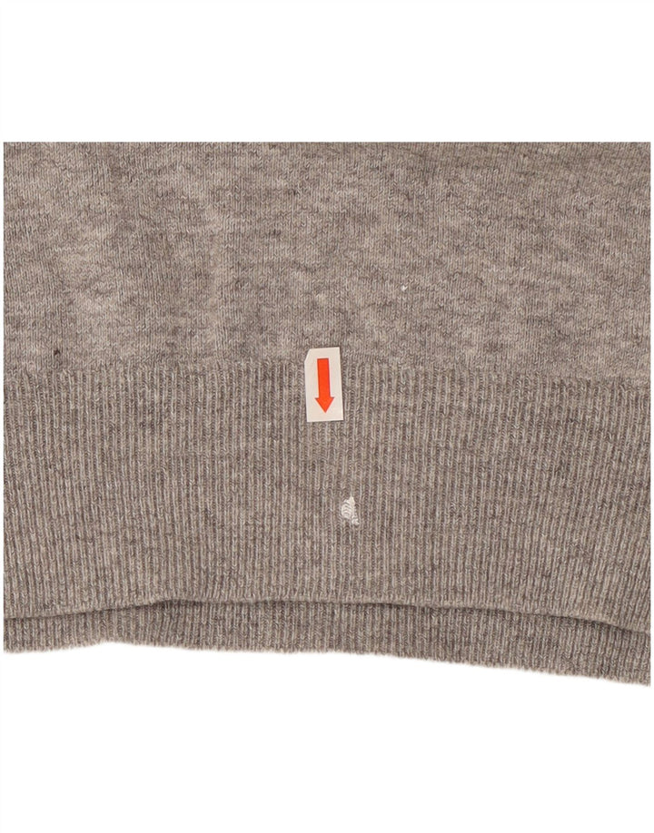 Marks & Spencer Pull col en V pour homme Petit coton moucheté gris