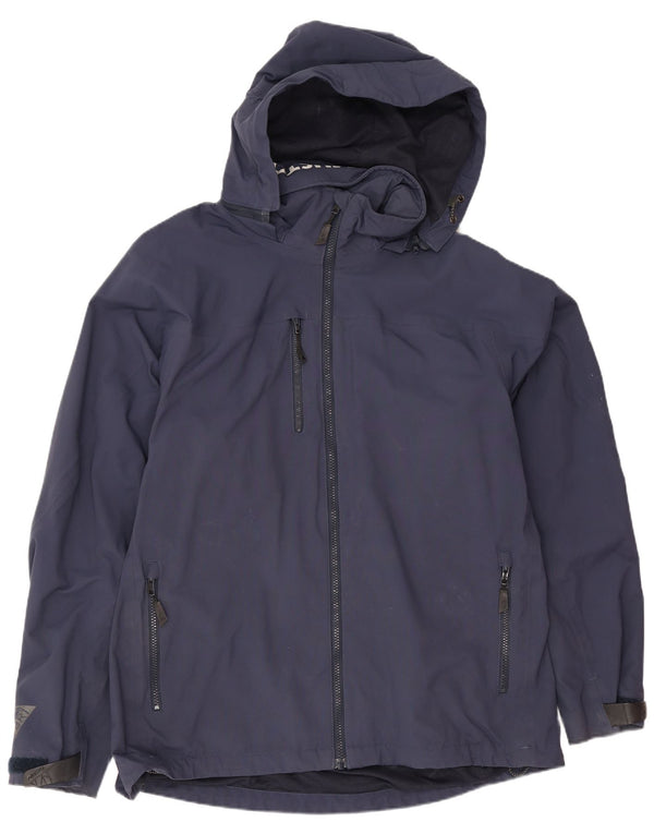 Musto Veste de pluie à capuche pour homme UK 40 Large Bleu marine Polyester