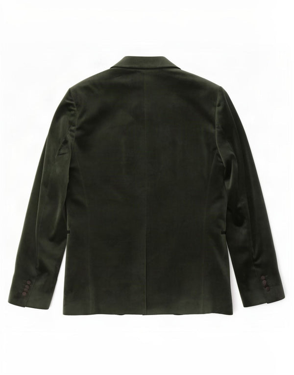 Moncrief Veste blazer en velours à 1 bouton pour homme UK 38 Vert moyen Polyester