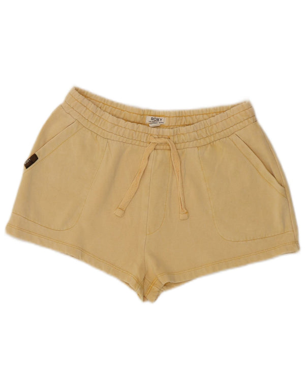 Roxy Short de sport pour femme UK 14 Coton jaune moyen