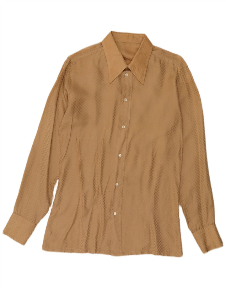 Chemise Homme Vintage Petit Marron Géométrique