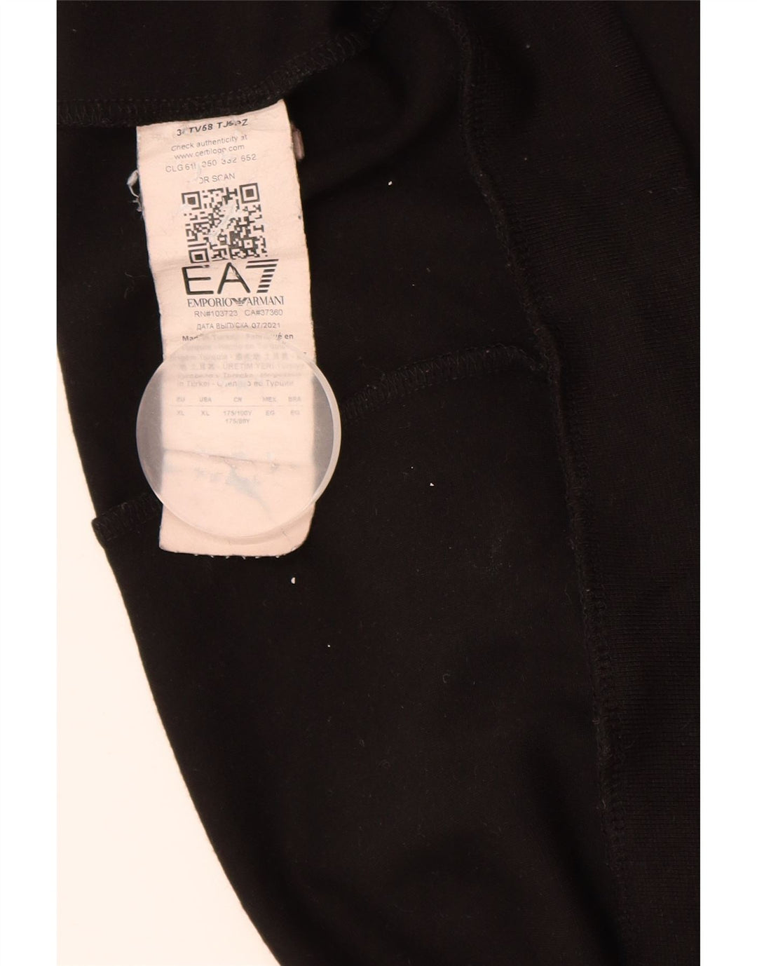 EMPORIO ARMANI Veste de survêtement graphique pour garçon 15-16 ans XL Noir