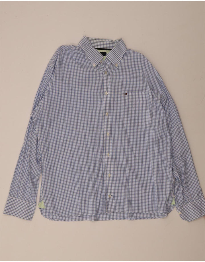 Tommy Hilfiger Chemise Homme 2XL Bleu Carreaux Coton