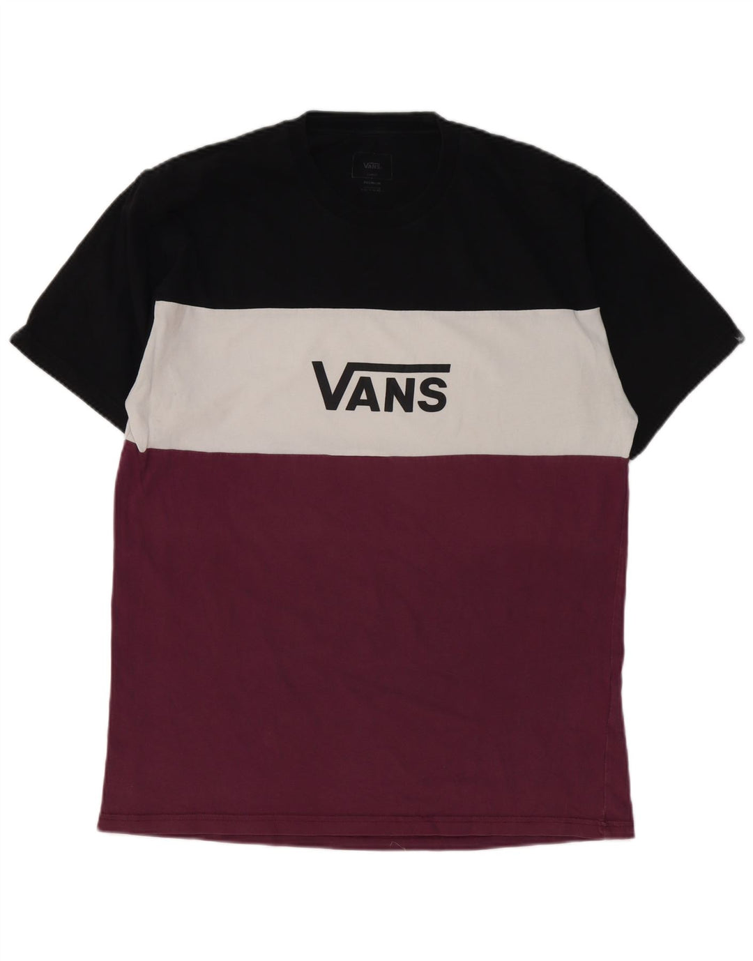 Vans Homme T-Shirt Graphique Haut Large Multicolore Colourblock Coton