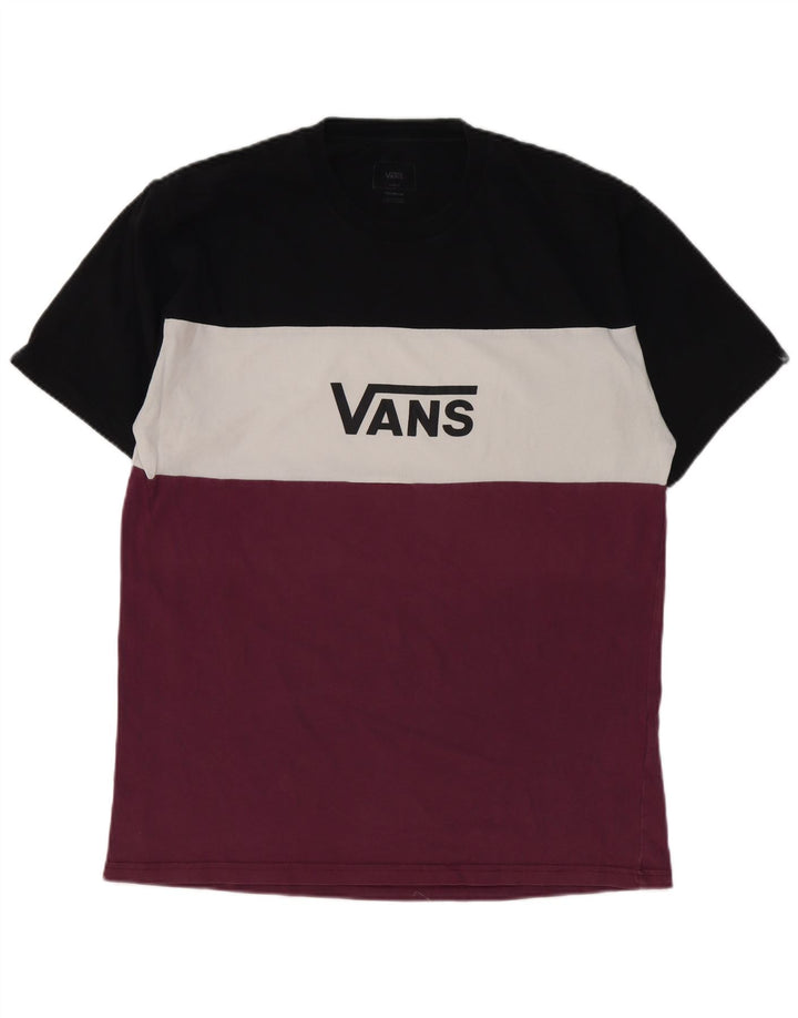 Vans Homme T-Shirt Graphique Haut Large Multicolore Colourblock Coton