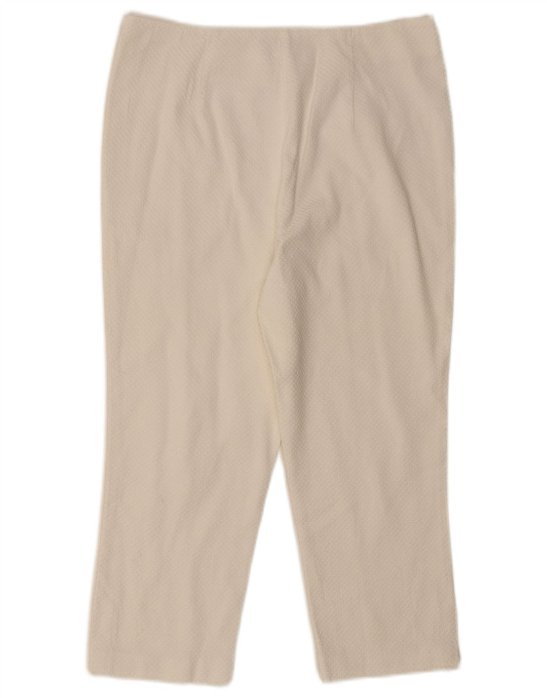 Luisa Spagnoli Pantalon Capri Femme IT 44 Medium W30 L21 Coton Blanc