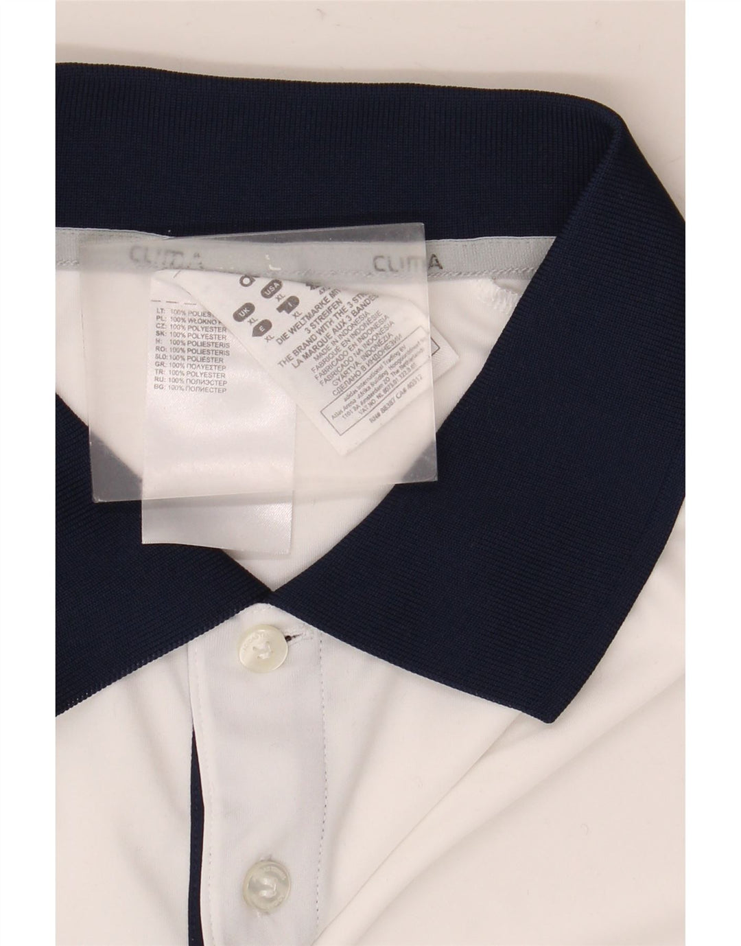 Adidas Polo Homme XL Blanc Colorblock Polyester