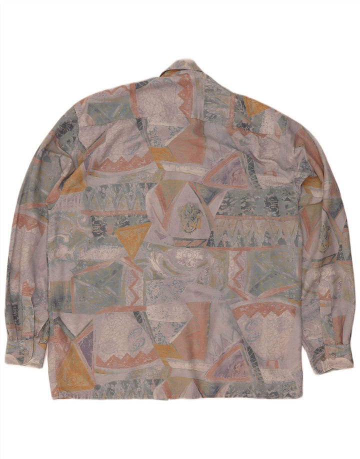 Conte Massimo Chemise à motif abstrait pour homme Taille 40 Moyen Multicolore