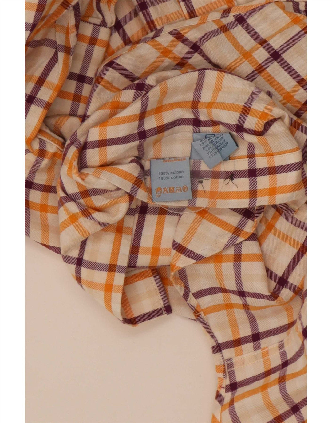 Harmont & Blaine Chemise Homme Grand Carreau Orange Coton