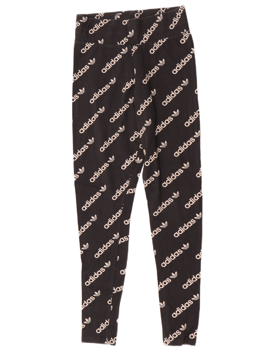 Adidas Leggings graphiques pour femmes UK 12 coton noir moyen
