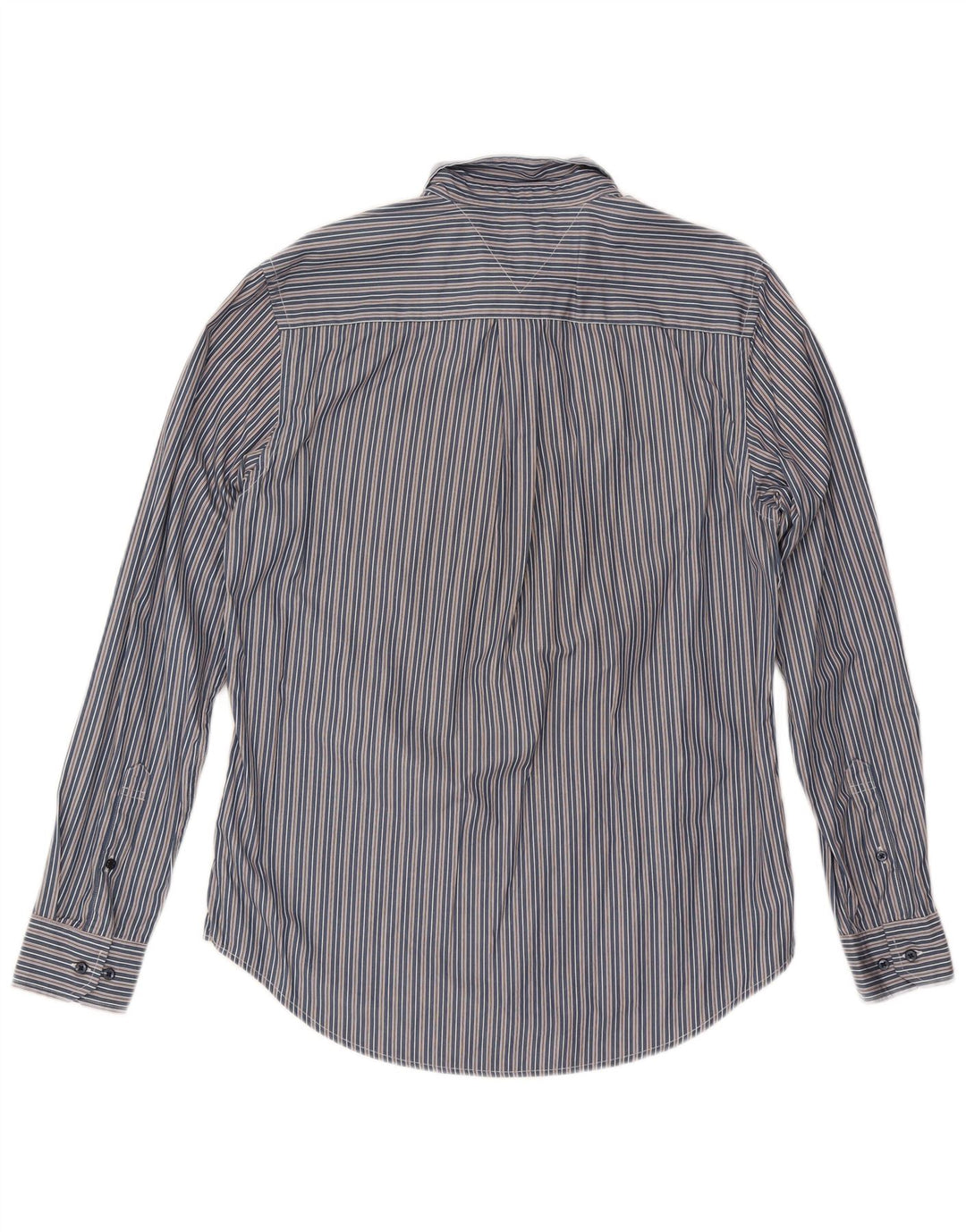 Tommy Hilfiger Chemise Custom Fit Homme Bleu Marine Rayé Coton