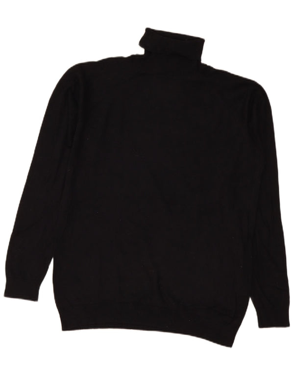 Zara Pull Col Roulé Homme Noir Moyen Viscose