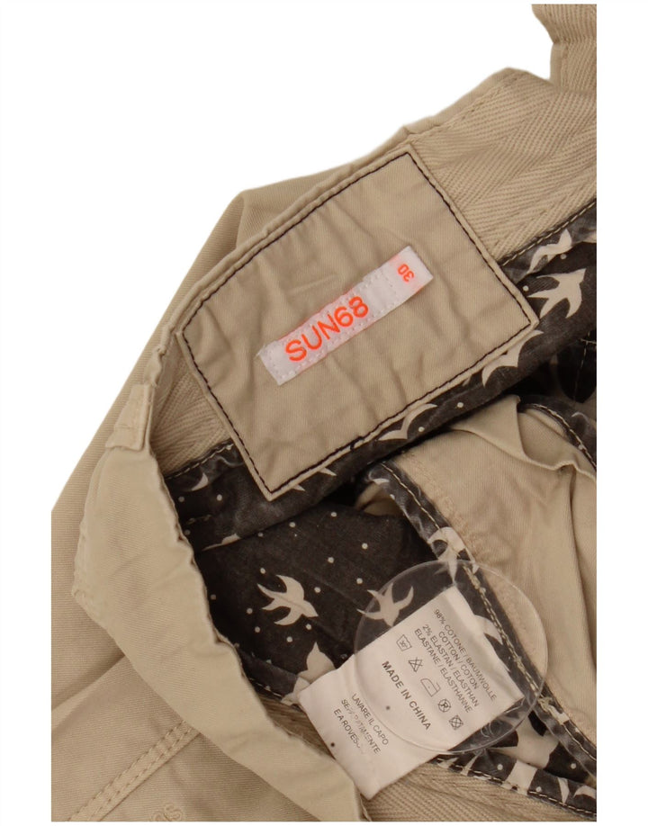 Sun68 Pantalon Cargo Droit Homme W30 L30 Coton Beige