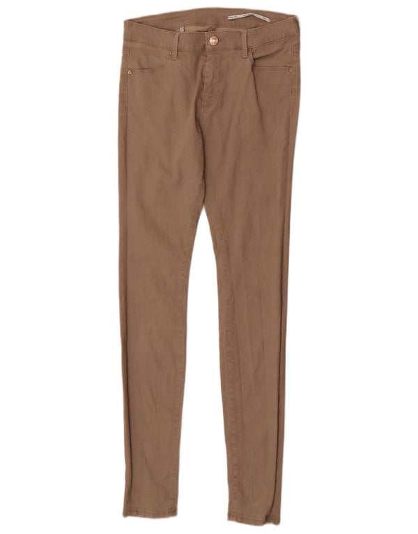 Zara Pantalon décontracté skinny taille moyenne pour femme EU 36 XS W26 L30 Beige