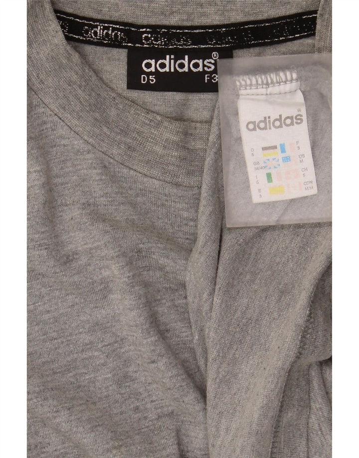 Adidas Haut à manches longues pour homme UK 38/40 Gris moyen chiné en coton