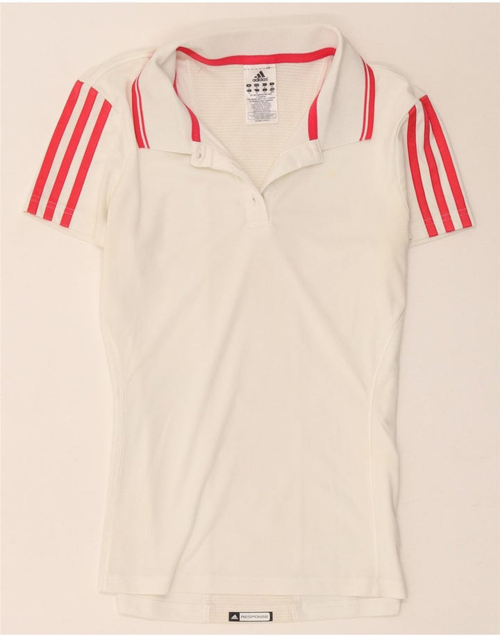 Adidas Climacool Polo pour femme UK 14 Medium Blanc Polyester