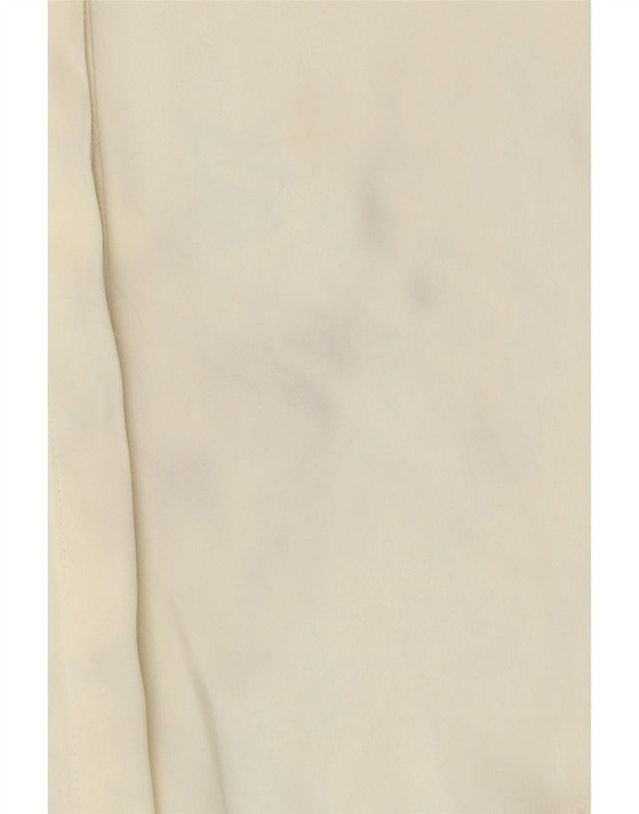 Zara Femme Chemise Chemisier UK 6 XS Blanc Cassé Polyester