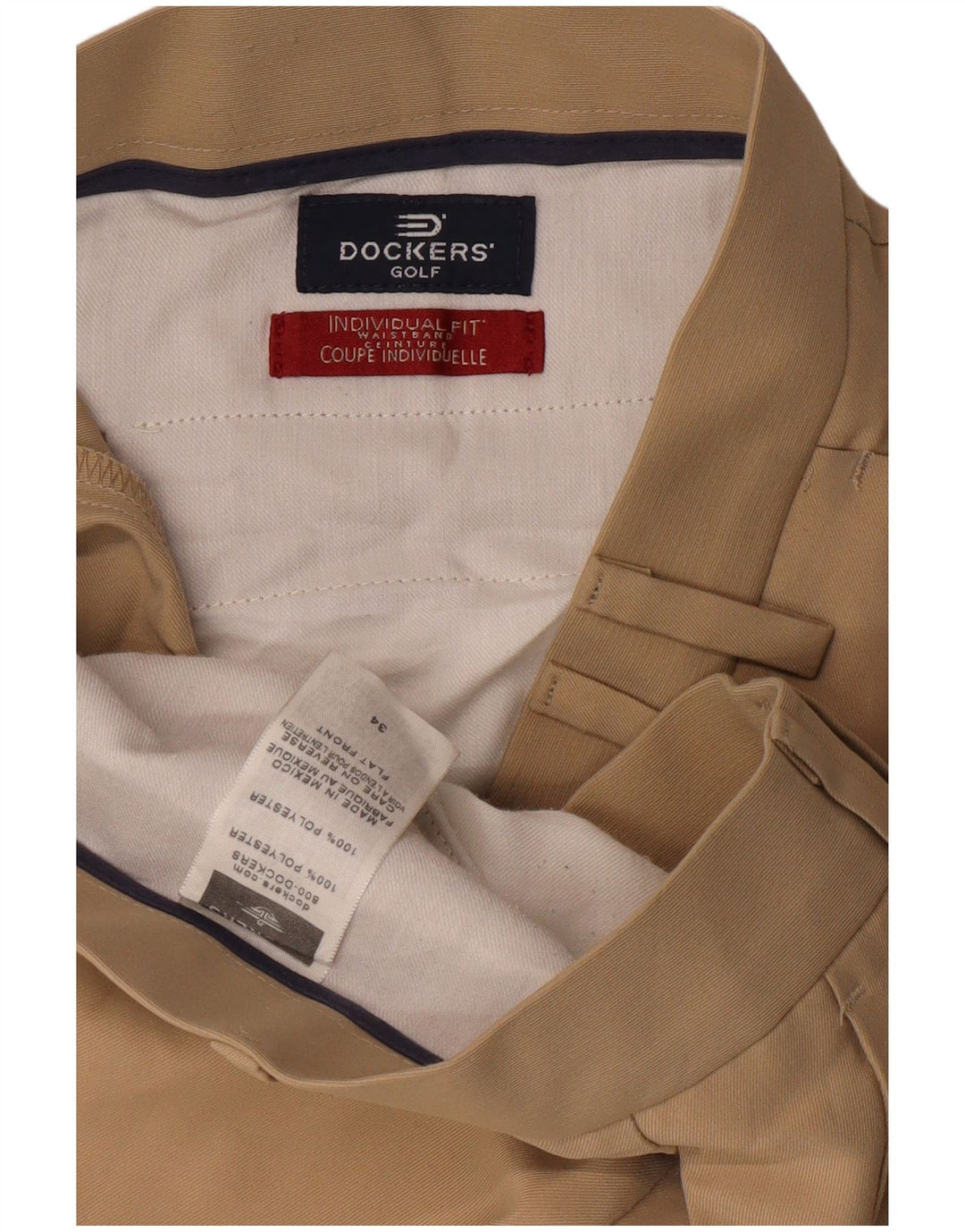 Dockers Short Homme W34 Large Beige Polyester