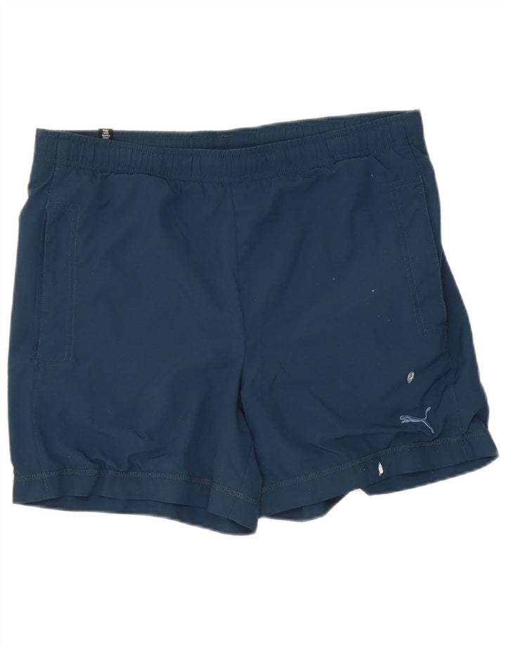Puma Short de Sport Homme Petit Bleu Marine