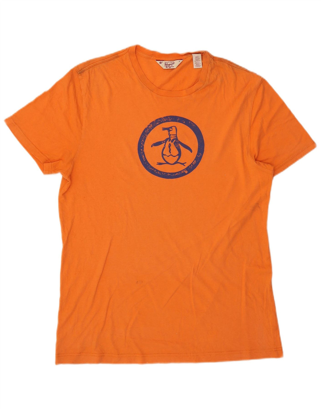 Penguin T-Shirt Graphique Homme Orange Moyen Coton