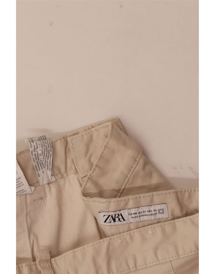 Zara Short Chino Homme EU 40 Moyen W31 Coton Beige