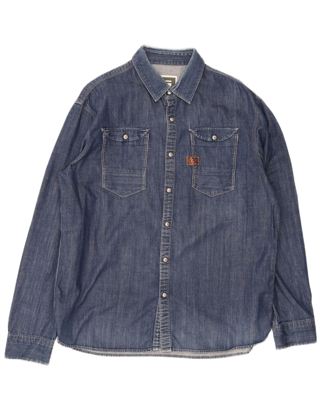 G-Star Chemise en jean pour homme 2XL Bleu Coton