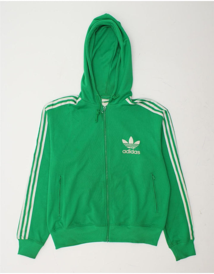 ADIDAS Pull à capuche zippé pour homme XL en coton vert