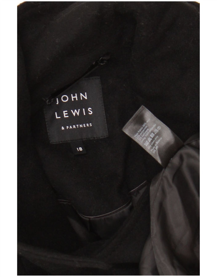 John Lewis Caban surdimensionné pour femme UK 18 XL Laine noire