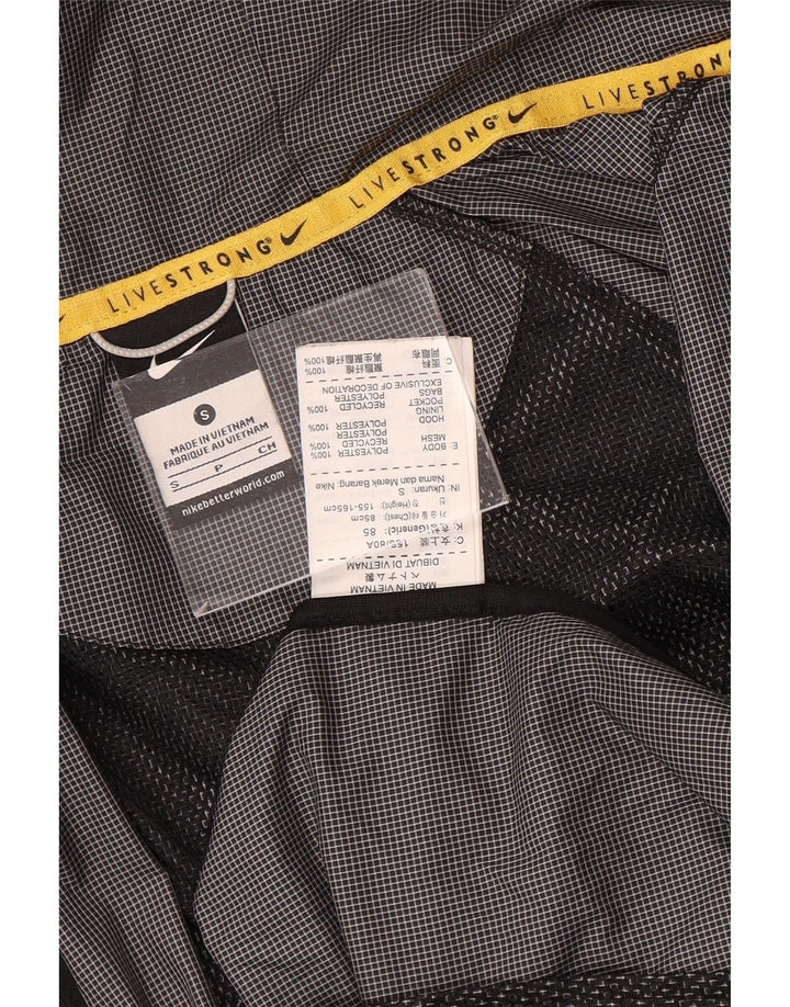 Nike Veste de pluie à capuche pour homme UK 36 Petit Gris Vichy Polyester