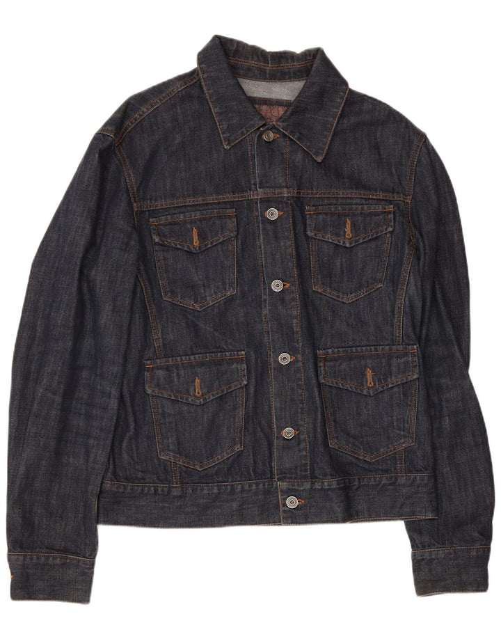 Zara Veste en jean pour homme UK 36 Petit coton bleu marine