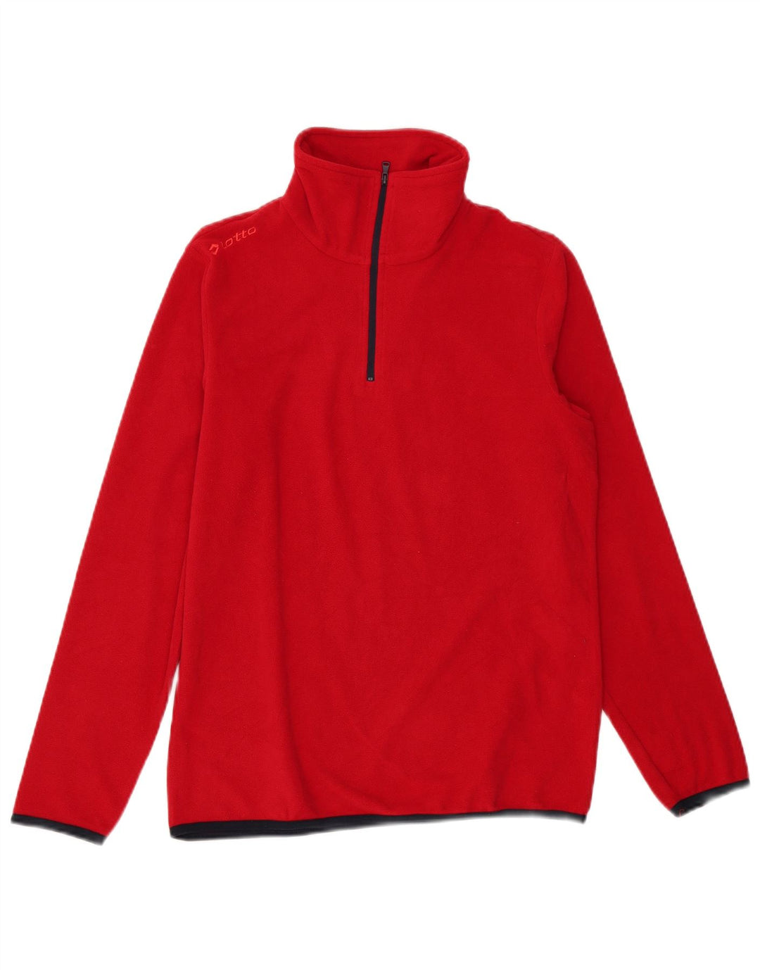 Lotto Pull polaire à col zippé pour homme XS Rouge Polyester