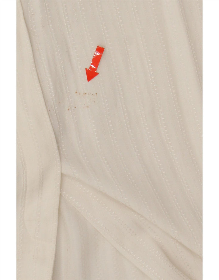 BENETTON Womens Shirt Dress IT 46 Large White Viscose Vintage Benetton and Second-Hand Benetton from Messina Hembry 