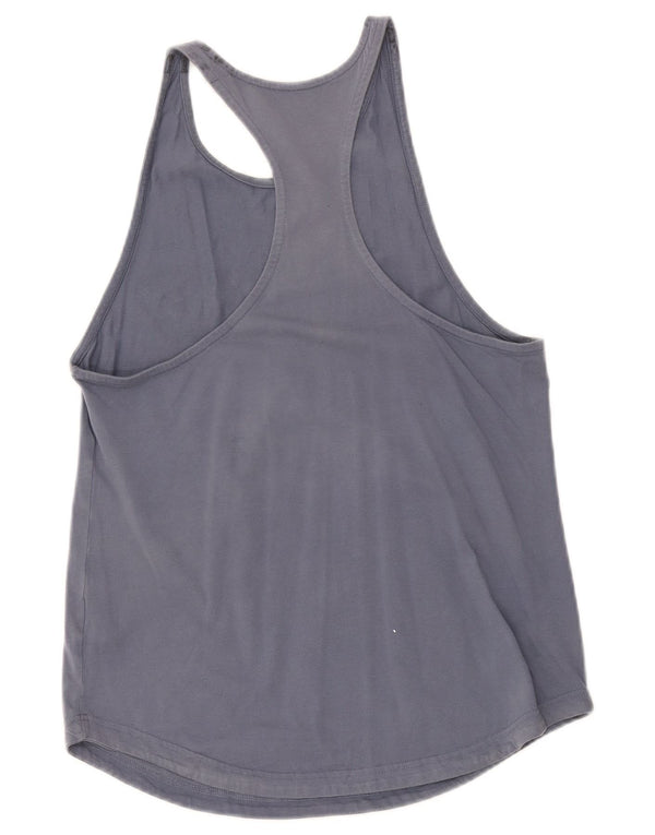 Adidas Débardeur Graphique Femme UK 12/14 Bleu Moyen Coton