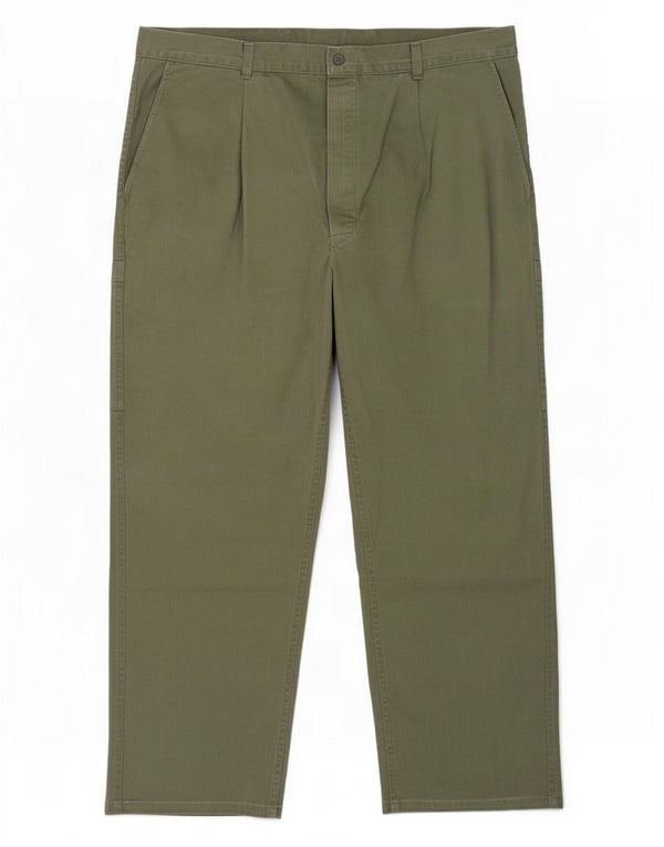 Pantalon Cargo Pegged Vintage Homme IT 54 2XL W36 L27 Coton Vert
