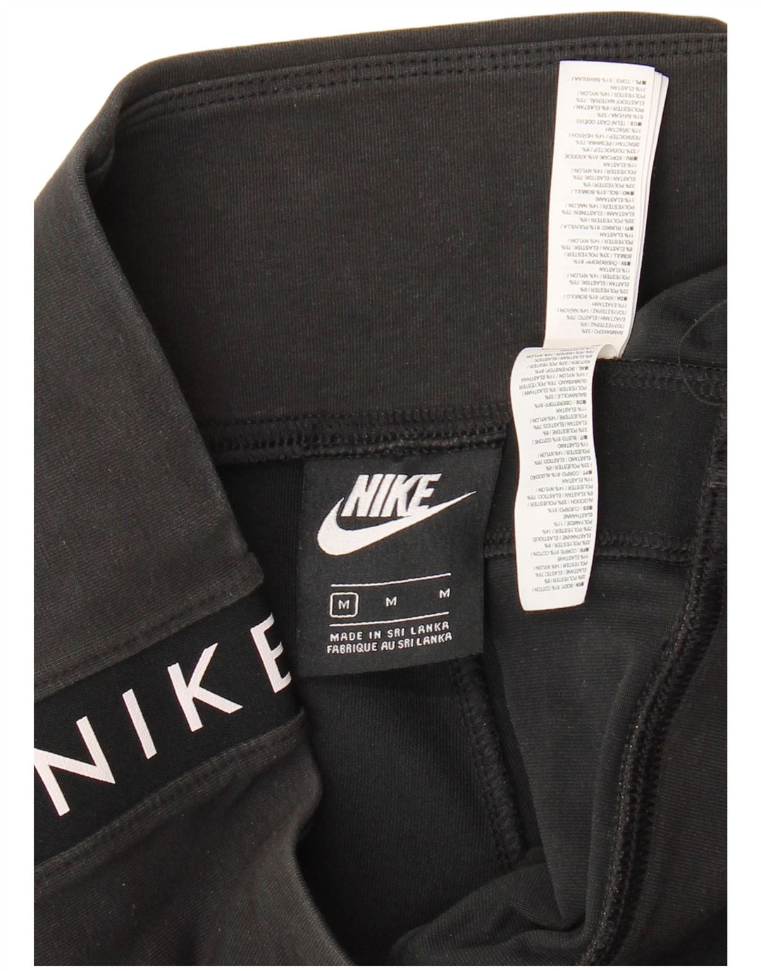 Nike Short de sport graphique pour femme UK 12 en coton noir moyen
