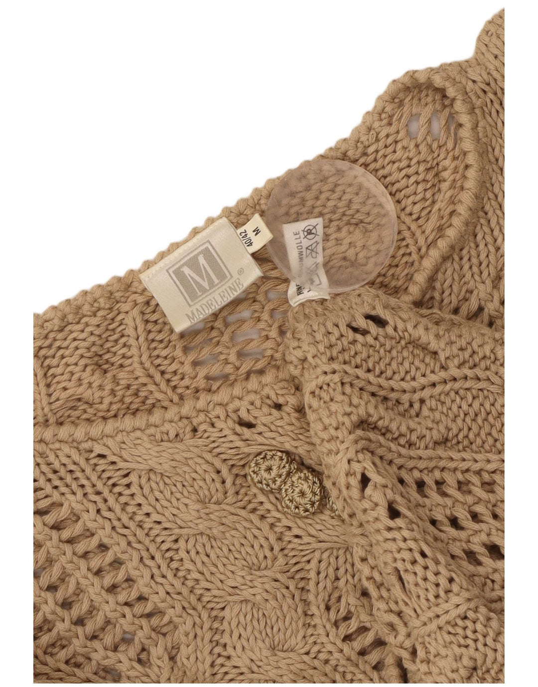 Madeleine Pull transparent à col bateau pour femme EU 40/42 Beige moyen
