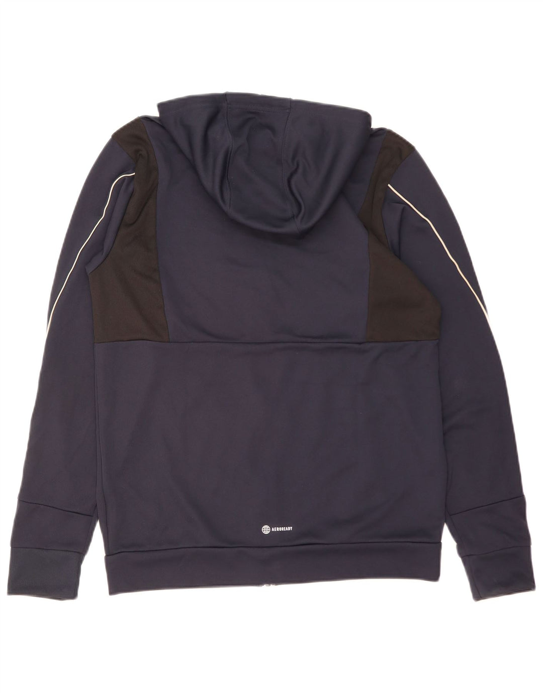 ADIDAS Pull à capuche zippé Aeroready pour homme en polyester bleu marine moyen